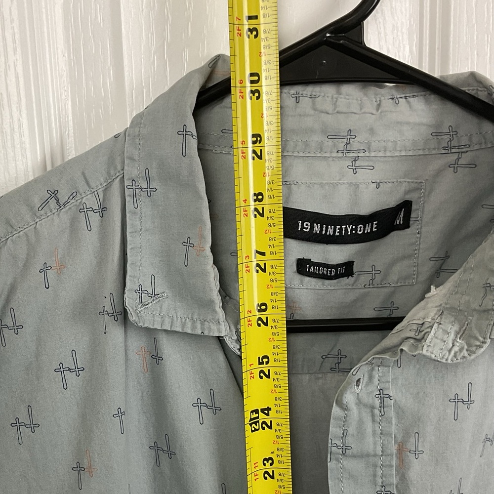 19ninety:one Men’s Button Down Short Sleeve Shirt, Size M - Picture 7 of 8